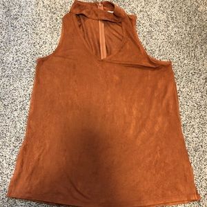 suede tank top